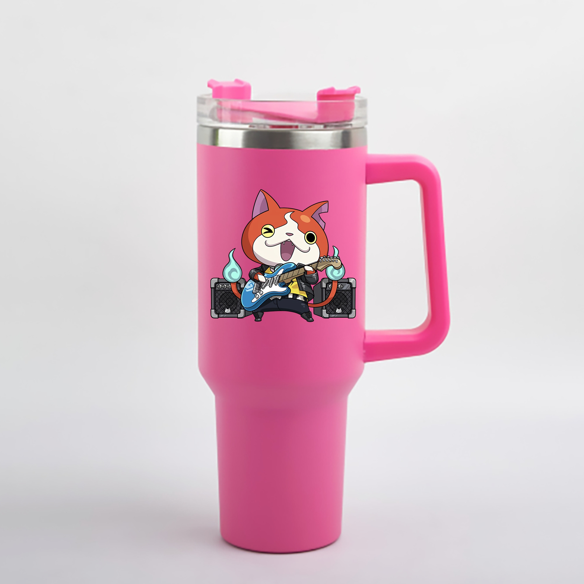 （画像用） 妖怪ウォッチ Yo-kai Watch 1200mL車用タンブラー - クリスタルステッカー（プラスチックストロー付き）